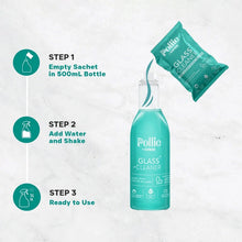 Pollic Kadam Concentrated Glass & Mirror Cleaner Refill Kit Reusable Spray Bottle