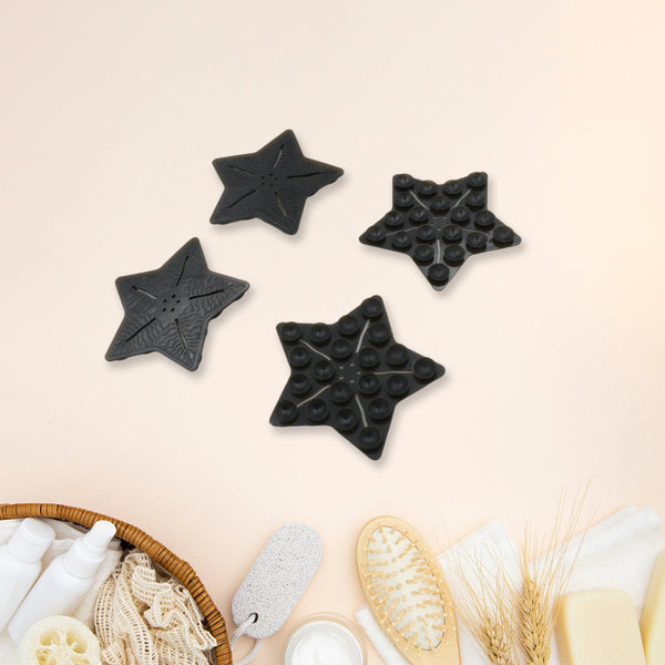 Mini PVC Anti Slip Bat Mat Star Shaped for Kids 4 Pc Set