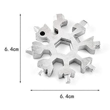 Durable 18-in-1 Snowflake Multi-Tool – Bottle Opener & Screwdriver Wrench Kit