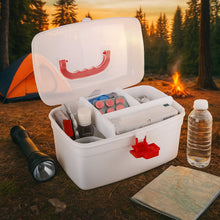 Medical Storage Box with Detachable Tray & Handle