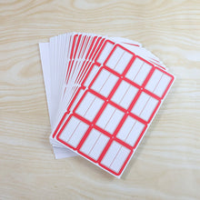 Name Label Sheets